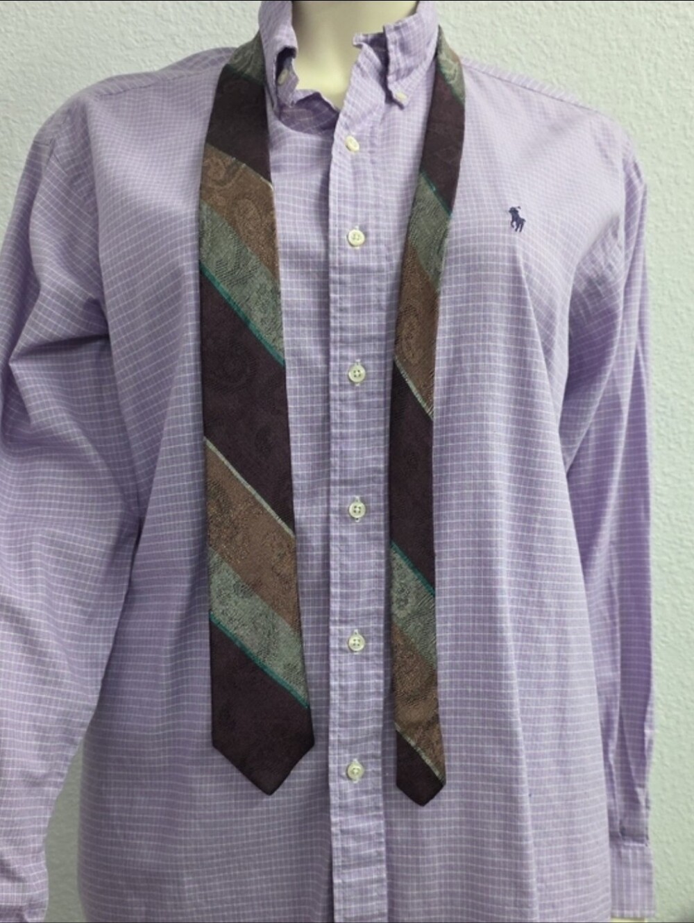 Vintage Streamers Silk Wool Tie Abstract Geometric USA